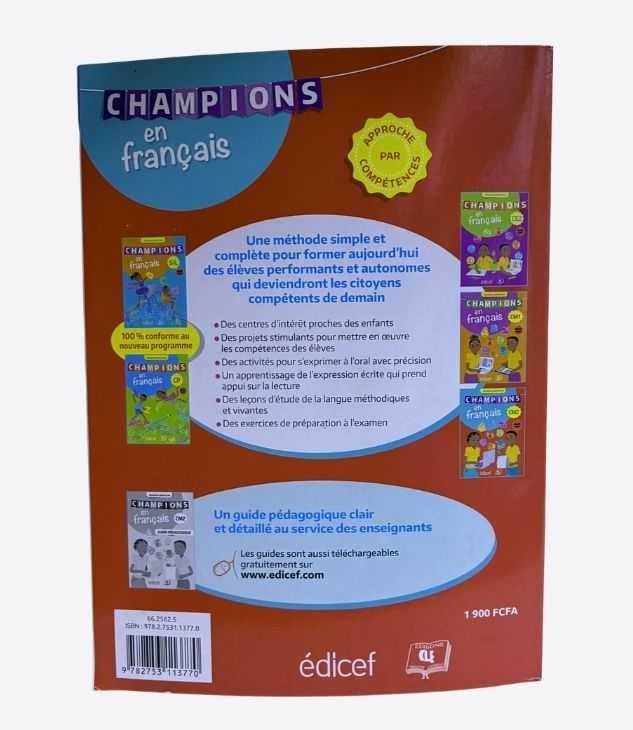 Champions en Français - CM2, Manuel de l'élève, EDICEF, Editions CLE