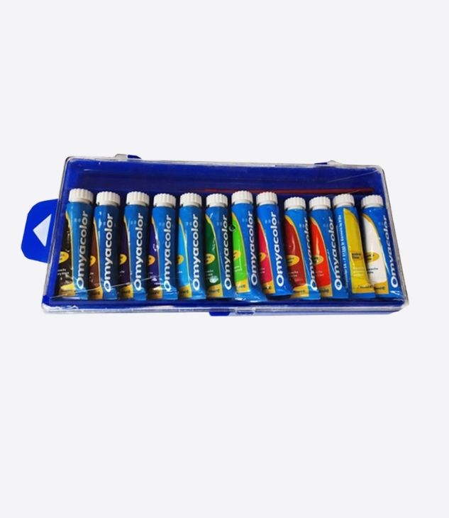 OMYACOLOR set de 12 tubes de peinture pour dessin créatifs - gouaches