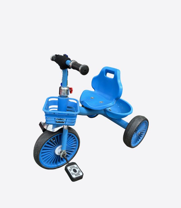 Vélo réglable pour garçons et filles, cadeau d'anniversaire de 2 à 4 ans, tricycle bleu pour bébé avec paniers de rangement et pédales amovibles