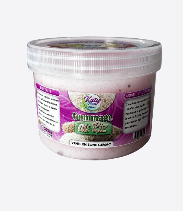 Katymax cosmetic Gommage corporel à la poudre de riz, vitamine E,C, AHA