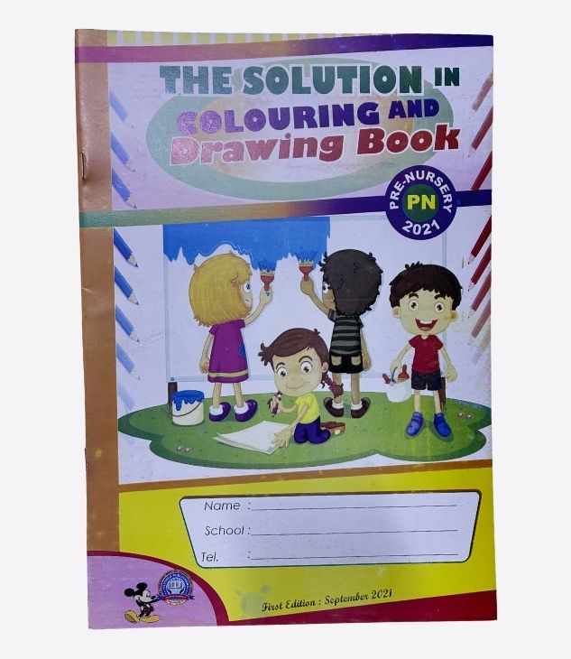 The solution in colouring and Drawing Book, pre-nursery, Elvisco publishers