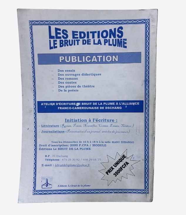 Les editions le bruit de la plume, atelier d'écriture de bruit de la plume à l'alliance franco-camerounaise de Dschang