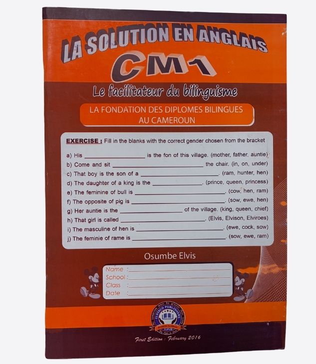 La solution en anglais CM1 - Le facilitateur du bilinguisme