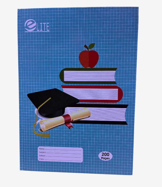 ELITE cahier de 200pages Ledger A4 square lines/ couverture cartonnée