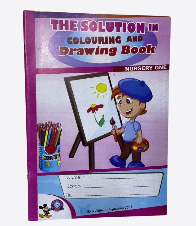 The solution in colouring and drawing book, nursery one, first edition