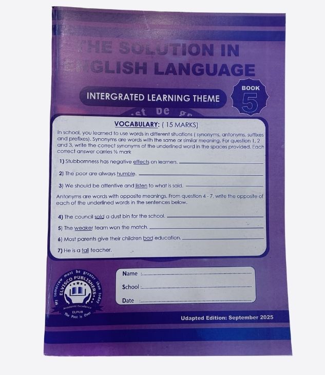 The solution in english language-integrated learning theme, Book 5