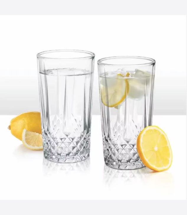 Verre haut pour boire, verre à eau pour la cuisine, verre à cocktail 6 verre dans le paquet