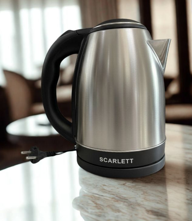 SCARLETT bouilloire électrique en acier inoxydable brossé argenté
