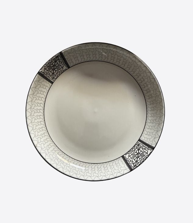 Assiet en porcelaine résistante aux éclats avec motif - 1 pièce