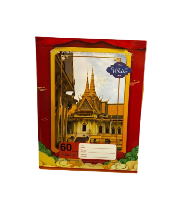 60 leaves squared lines book