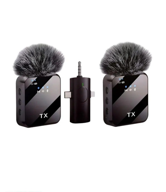 Microphone cravate sans file 3en 1 pour iPhone, Android pour vos interviews et vidéos YouTube
