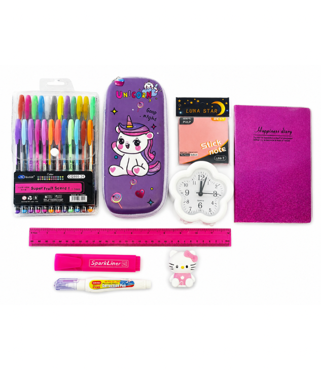 Le kit parfait pour une rentrée pleine de couleurs !
Tout le nécessaire pour écrire, dessiner et s’organiser avec style.