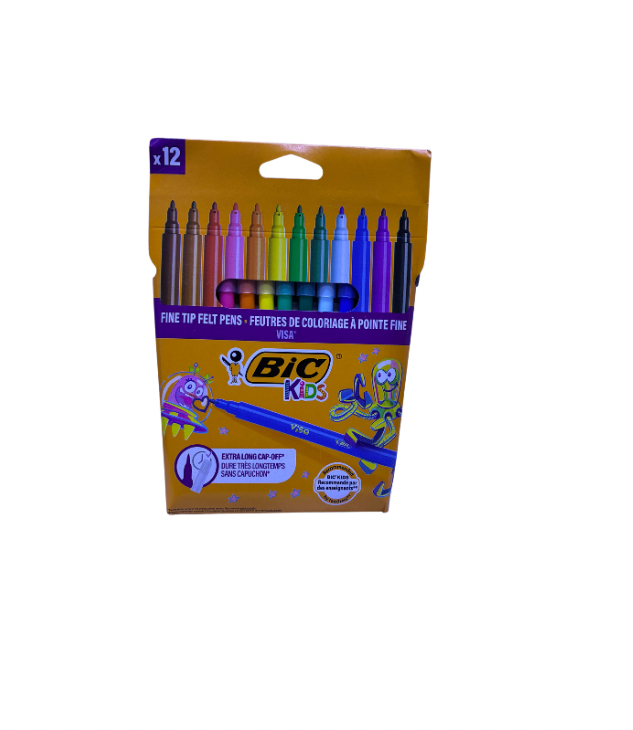 Feutre de couleur Bic, 12 couleurs différentes
