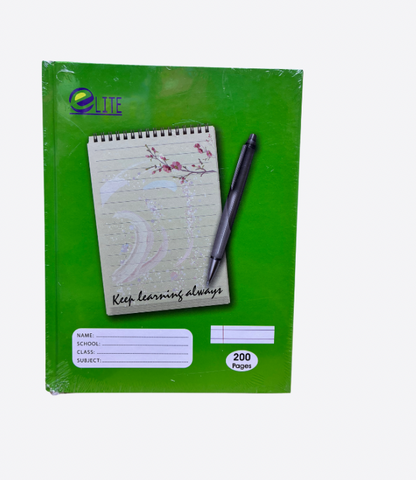 ELITE cahier de 200 pages A5 plain lines / couverture cartonnée