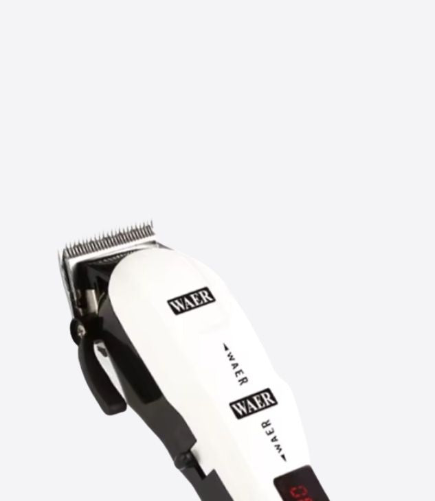 WAER WA-027 tondeuse à cheveux professionnelle rechargeable sans fil pour coupe de cheveux avec étui de colis, affichage de la batterie LED, cadeau idéale pour homme