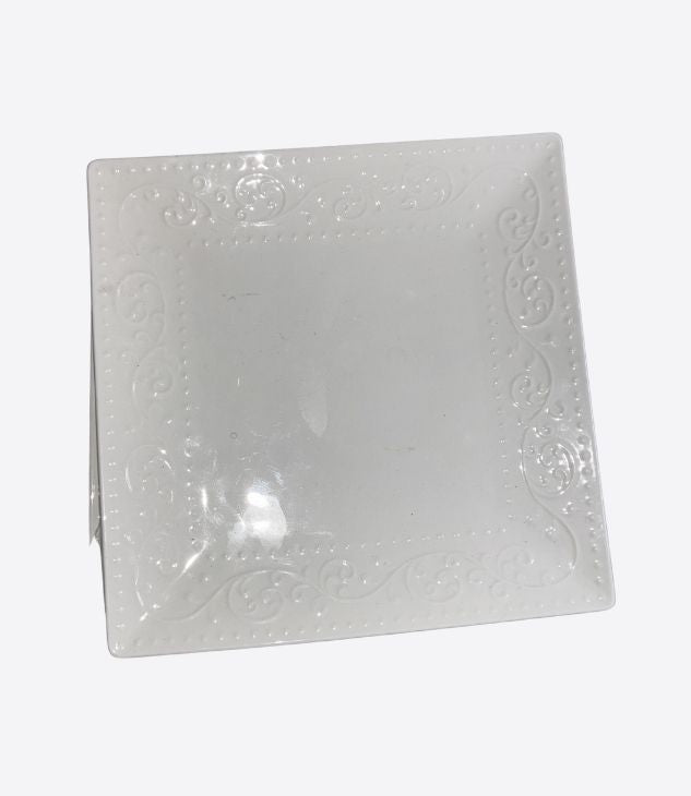 Plat en céramique , assiette en forme carrée pour intérieur et extérieur - 1 pièce