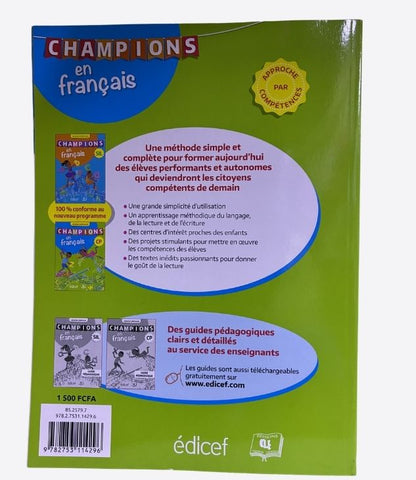 Champions en français - CP, Manuel de l'élève, EDICEF