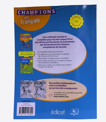 Champions en Français - SIL, Manuel de l'élève, EDICEF, éditions CLE