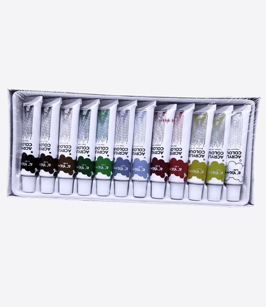 YALONG set de 12 tubes de peinture acrylique