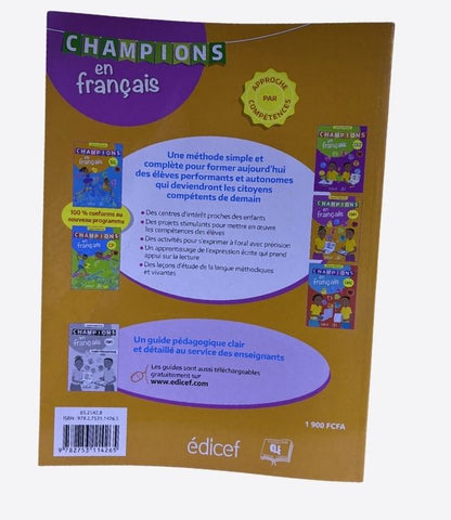 Champions en français - CM1, Manuel de l'élève, EDICEF, Editions CLE