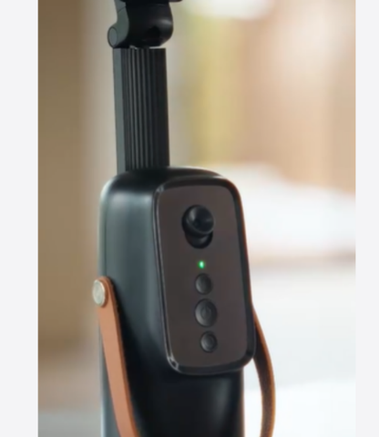 Trépied de suivi automatique du visage rotatif à 360°, support de téléphone sans application, contrôle gestuel, support de caméra intelligent avec lumière selfie et télécommande pour Vlog en direct streaming vidéo Tiktok rechargeable