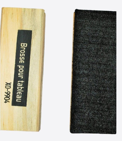 Brosse pour tableau avec manche en bois - gomme pour tableau blanc pour étudiants, enseignants, fourniture de salle de classe - 1 pièce