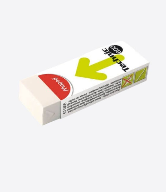MAPED gomme blanche technic 600 pour l'école, le bureau, gomme en caoutchouc souple
