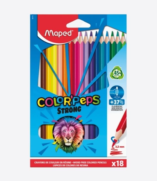 MAPED Color’Peps Strong crayon de couleur en résine