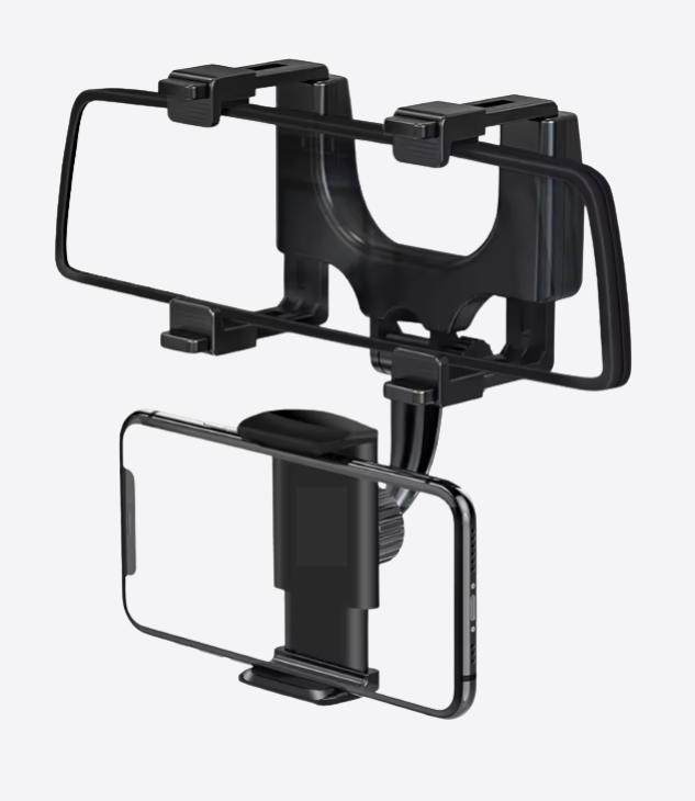Design car Support universel de téléphone pour rétroviseur de voiture pour smartphone 360 °