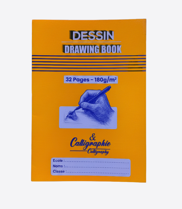 Cahier de dessin et calligraphe, enfants, élèves, bureau, 32 pages, 180g/m² - 1 pièce