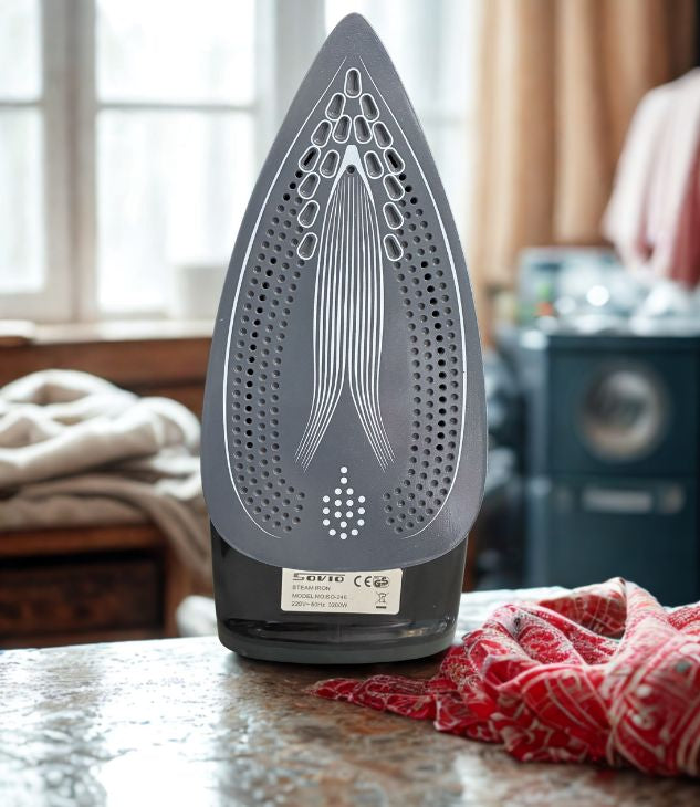 SOVIO fer à repasser pour vêtements avec molette pour thermostat de précision, arrêt automatique, antigoute, anticalcaire