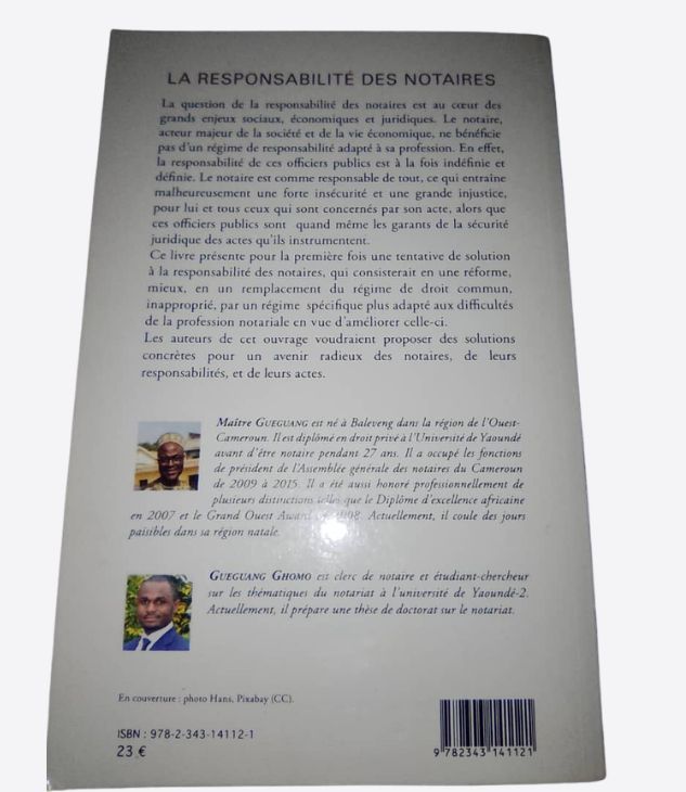 La responsabilité des notaires - Gueguang Ghomo