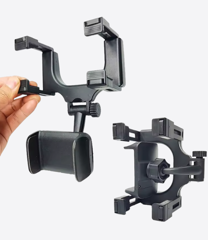 Design car Support universel de téléphone pour rétroviseur de voiture pour smartphone 360 °