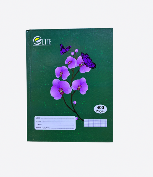 ELITE cahier de 400 pages A5 réglure séyés/ couverture cartonnée