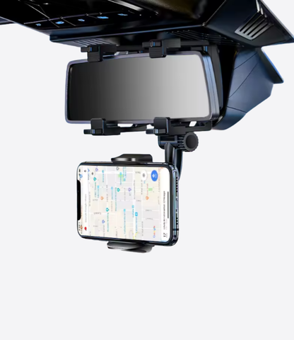 Design car Support universel de téléphone pour rétroviseur de voiture pour smartphone 360 °