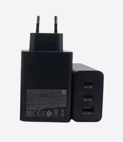 Triple charging adapter case, USB-C and USB-A charger, 60W 3-port fast wall charger, USB-C charging block for iPhone 15/15 Pro/15 Pro Max/iPad Pro/AirPods