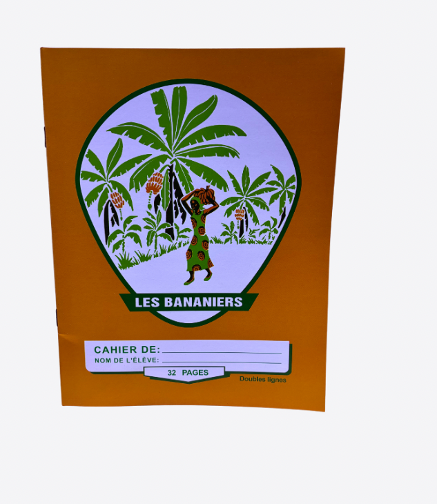 Cahier Bananier de 32 pages / cahier double ligne