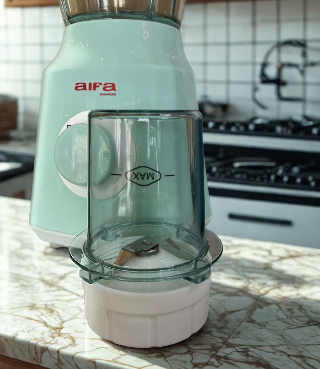 AIFA blender pour la cuisine, mixeur avec roulette pour vitesse pichet en plastique