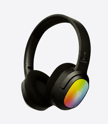 Kelly Blue Casque bluetooth Réduction de Bruit, Bluetooth V6, Batterie 3.7/400MAH et Éclairage RGB