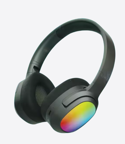 Kelly Blue Casque bluetooth Réduction de Bruit, Bluetooth V6, Batterie 3.7/400MAH et Éclairage RGB