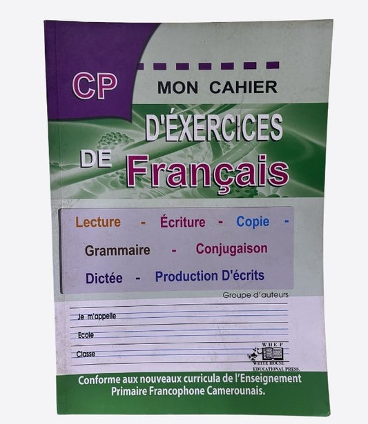 Mon cahier d'exercices de français - CP