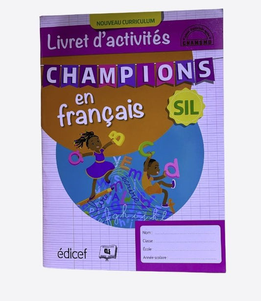 Champions en français, livret d'activités - SIL, livre d'école, primaire