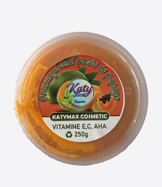 Katymax cosmetic gommage aux éclats de papaye, vitamine E, C, AHA, 250g
