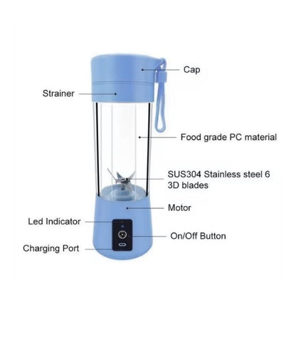 Mélangeur portable pour milkshake et smoothies, rechargeable avec tasse de voyage