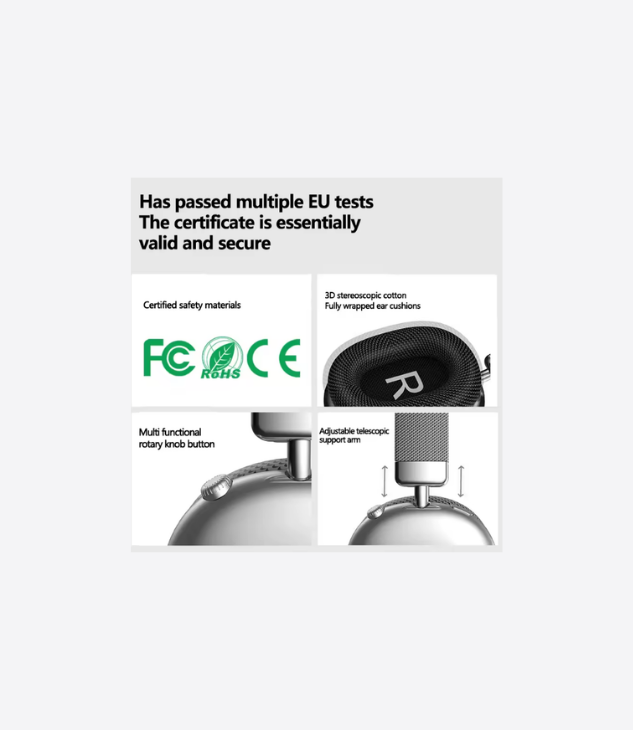 Casque de jeu sans fil Bluetooth transfrontalier, AAC, couverture complète, longue autonomie
