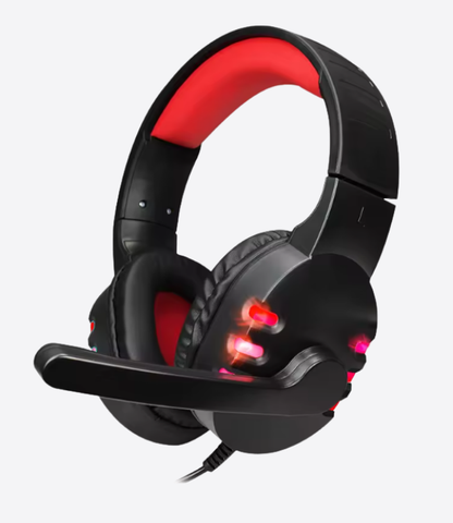 LINMONY Casque DJ pour téléphone portable Aviation, reduction de bruit, casque gaming avec couleur LED