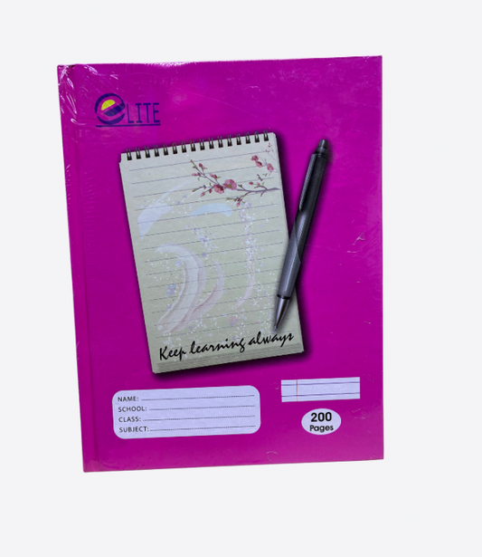 ELITE cahier de 200 pages A5 plain lines / couverture cartonnée