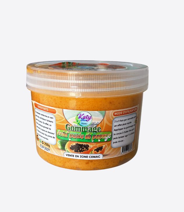 Katymax cosmetic gommage aux éclats de papaye, vitamine E, C, AHA, 250g