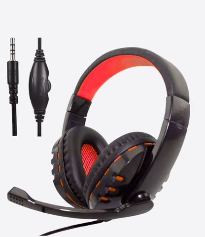 LINMONY Casque DJ pour téléphone portable Aviation, reduction de bruit, casque gaming avec couleur LED