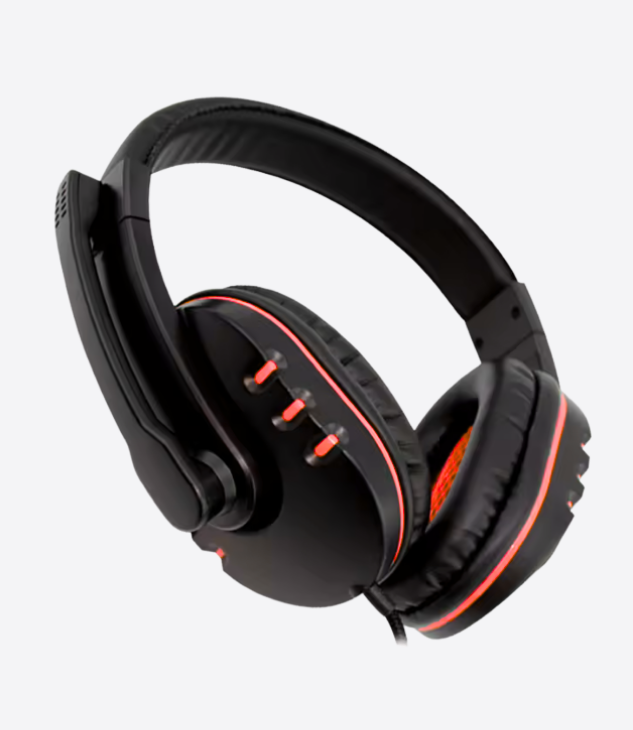 LINMONY Casque DJ pour téléphone portable Aviation, reduction de bruit, casque gaming avec couleur LED